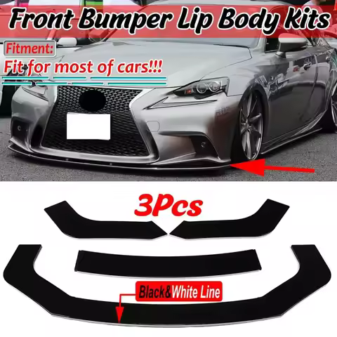 Universal Car Front Bumper Splitter Lip Body Kit Diffuser Guard For LEXUS IS200T IS250 IS350 ISF GS3