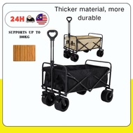 campervanShopping Trolley 8 inch wheels with Brake  Supports 300 KG Outdoor Trolley Wagon Foldable