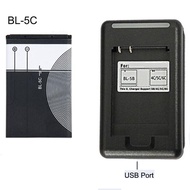 BL-5C Replacement Original BL 5C USB Charger For Nokia Mobile Phone Li-ion 3.7V BL5C