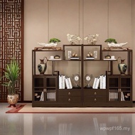 Tea Ornaments Bookshelf Bogu Shelf Antique Bookcase Display Rack Short Display Cabinet Office Simple