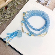 Three-Circle Multi-Circle Bracelet Chinese Style Gourd Women's Bracelet Austrian Accessories Aquamar