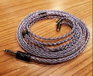 粗芯7N單晶銅鍍銀合拼升級線耳機線 jh audio Shure SENNHEISER fender campfire westone 2.5mm3.5mm4.4mm