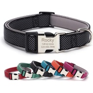 ส่วนบุคคลCollarCustomwithName&Phone,Ultra-SoftNeoprenePadditioned&Reflector,AdjustableBuckle,Collars