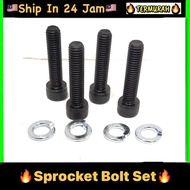 Allen Key Sprocket Bolt Screw Skru Spocket RXZ LC135 Y125 Y15ZR Y100 Y110 SS SRL CHAIN RKM AJI RACING RANTAI SKRU AR80