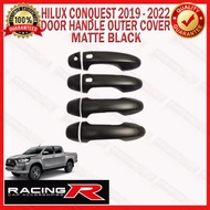 Hilux Conquest 2019 to 2024 4X4 AT G Door Handle Outer Cover Matte Black Garnish ( Car Accessories )