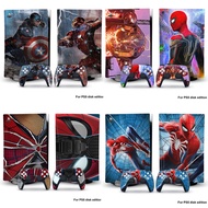 Marvel Spiderman PS5 Disk Edition Skin Sticker Decal Cover for PlayStation 5 Console +2 Controller Skin Sticker Game Accessories-Ccuere