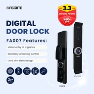 [Ultra SLIM] FREE Installation SINGGATE DIGITAL DOOR/WOODEN LOCK FA007 | 5 unlocking method Digital Door Lock