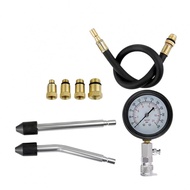 Car Motorcycle Engine Compression Gauge with 4 Threaded Adapters M10 M14