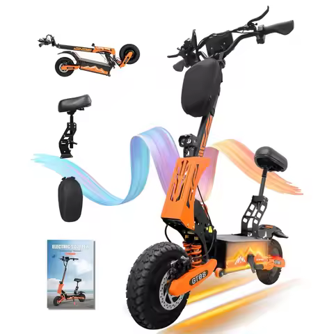 GT08 5600W Adult Electric Scooter Dual Motor Top Speed 50MPH,60V27AH, 11-inch Off-Road Tires Sport F