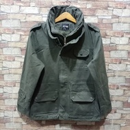 jaket jboom parka pria denim sz L tebal