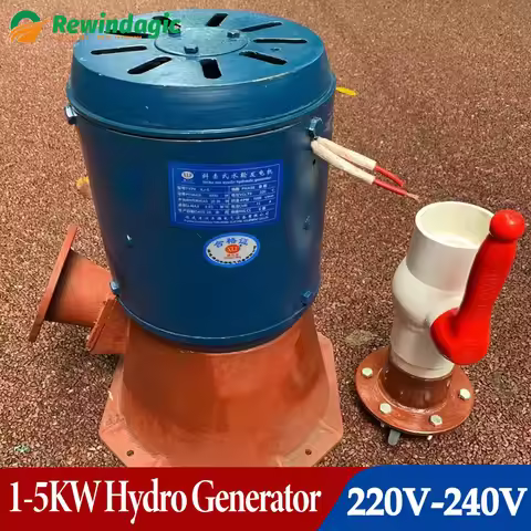 1000W-5000W Generator 220V 50Hz Aluminum Alloy Turbine Hydroelectric Generator Household Miniature I