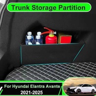 For Hyundai Elantra Avante CN7 2021~2025 2022 Car Trunk Partition Box Side Storage Auto Part Interio
