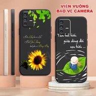 Vivo V23 5G TPU case with square border shaped like fortune, calligraphy, husband and wife