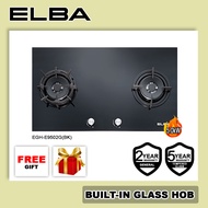 (AUTHORISED DEALER) ELBA 2 Burners 5.0kW Built In Glass Hob / Gas Stoves / Glass Stove / Built in Hob with Safety Valve (BLACK) EGH-E9502G(BK) / elba 9502