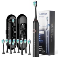 Electric Toothbrush Sonic Electric Toothbrush Horizontal Swivel IPX7 Waterproof 6-Mode Sonic Toothbr