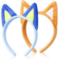 Suncalla 2 Pcs Headband Telinga Anjing Dalmatian, Headband Telinga Anak Anjing, Headband Telinga Hai