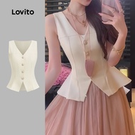 Lovito Elegant Tie Back Spring/summer Top for Women L143ED565