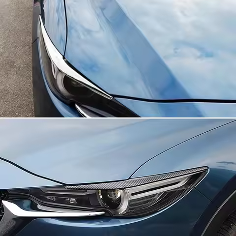 Exterior Accessories For Mazda CX5 CX-5 KF CX8 CX-8 2017-2022 2023 Headlights Eyebrow Eyelids Chrome
