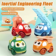 Baby Educational 0-3 Years Old Car Toys DIY Construction Toys Cartoon Engineering Inertial Baby