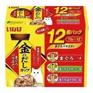 INABA金之高湯杯貓鮪魚什錦裝 70g (x12包)