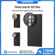 NEEWER Phone Case for S25 Ultra เคสโทรศัพท์ พร้อมอะแดปเตอร์ฟิลเตอร์ 67 มม. ฐานเลนส์โทรศัพท์เกลียว 17