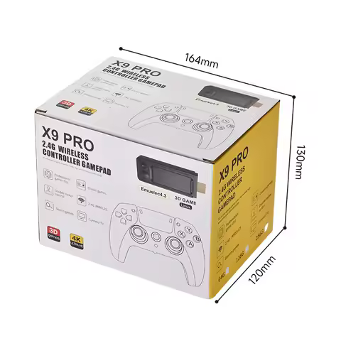 X9 X9Pro Retro 4K 3D Game Stick TV HD Video Game Console 905X3 Chip 256G 42000 Games For PS1/PSP/SFC