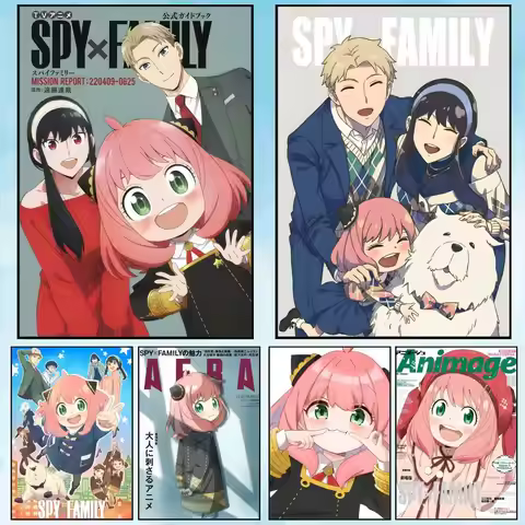 Spy × Family anime Canvas Poster: Crease Free Waterproof Anya X Durable All Family Anime Space Wall 