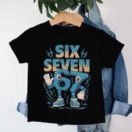 Kids Italian Brainrot 67 Meme Style Cartoon T Shirt Funny Graphic Short Sleeve Outfit