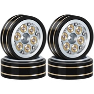 1.0 Inch Black Brass Beadlock Wheel Classical Rim for 1/24 1/18 RC Crawler AX24 FCX24 K5 Blazer Endu