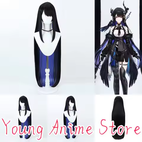 Young-Anime hololive EN VTuber Nerissa Ravencroft Cosplay Wig Costume Prop Wigs + Cap