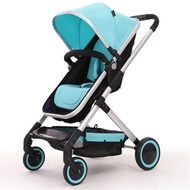 Elittile high view can sit and lie down two-way baby stroller super light folding trolley