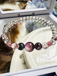 精品級氣質野莓毒液紫紅超七粉碧璽精緻仙女設計款系列手圍15.5cm