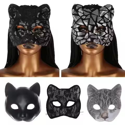 New EVA Cat Girl Mask Half Face Party Makeup Ball Masquerade Mask Venetian Party Eye Mask