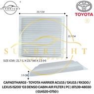 TOYOTA HARRIER ACU15 / SXU15 / RX300 / LEXUS IS200 '03 DENSO CABIN AIR FILTER ( PC ) 87139-48030 ( 0