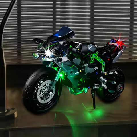 No Model LED Lighting Set Suitable for LEGO Technic Kawasaki Ninja H2R Motorcycle 42170 Building Blo