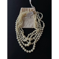 J Crew Faux Pearl Mutlistrand Necklace