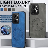 15 1 5 T Pro Plus 15T 15X 15Pro 15ProPlus 15Pro+ Realme15Pro+ Magnetic PU Silicone Leather Phone Cas