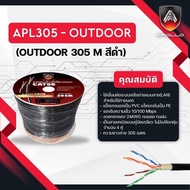 สายแลนLAN CAT5 OUTDOOR 305 M.สีดำ APL305 - OUTDOOR ยี่ห้อ APOLLO