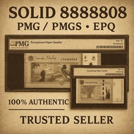 PMG Graded Solid 8888808 Malaysia Banknote | EPQ | Rare Lucky Number Note RM1 RM5 RM50 | Collectible