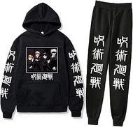 Cool Satoru Gojo Itadori Yuji Nobara Harajuku Anime Unisex Hoodie Pullovers Sweatpants 2 Pieces Set