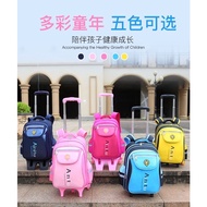 Kids Trolley Backpack Wheeled Students School Bag 2 Wheels 6 Wheels