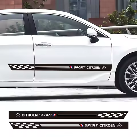 Creative Car Emblem Decals Auto Body Side DIY Styling Waterproof Stickers For Citroen C4 C3 C2 C1 Sa