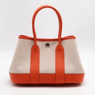 HERMES Mini garden party - 帆布火焰橙
