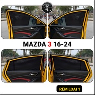 Magnetic curtain type 1 for Mazda 3, Set of 4 standard car form panels, Anti-UV -