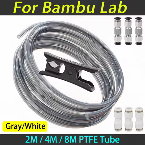 Ultra-Smooth PTFE Tube for 1.75mm filament with Cutter for Extruder,2.5mm IDx4mm OD Length Tube for 