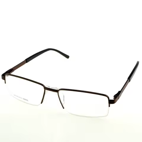 Clara Vida Stainless Steel Half Rim Silicon Entegrated Nose Pad Anti Slip Eyeglasses Optiacal Frame 