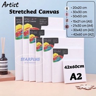 (Starplus)Stretched Artist Canvas Board with Wooden Frame *100% Pure Cotton* - A2 (42x60cm) For Acry