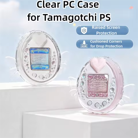 Clear Protective Case with Wings PC Hard Cover Skin Shockproof Anti-drop Replacement Shell for Tamag