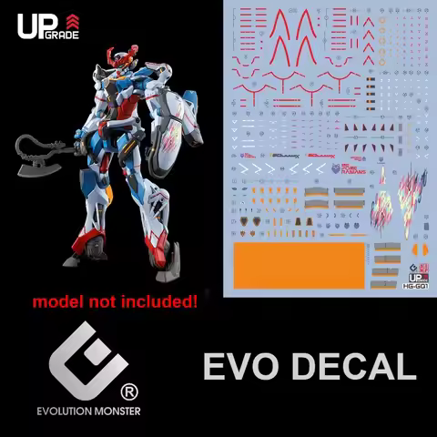 EVO Decals HG-GQ1 for HG 1/144 GMS-Ω GQuuuuuuX Mobile Suit Fluorescence Water Stickers Hobby DIY Mod