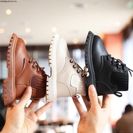 Kids Shoes Baby Girls Boots Children's Soft-soled Non-slip Leather Shoes Zipper Fashion Winter Shhoe